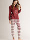 Infiore Winter Women's Pyjamas Set Burgundy