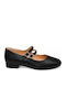Heels with Strap & Chunky Low Heel Black WM-MP8007-1-27HH-BLACK