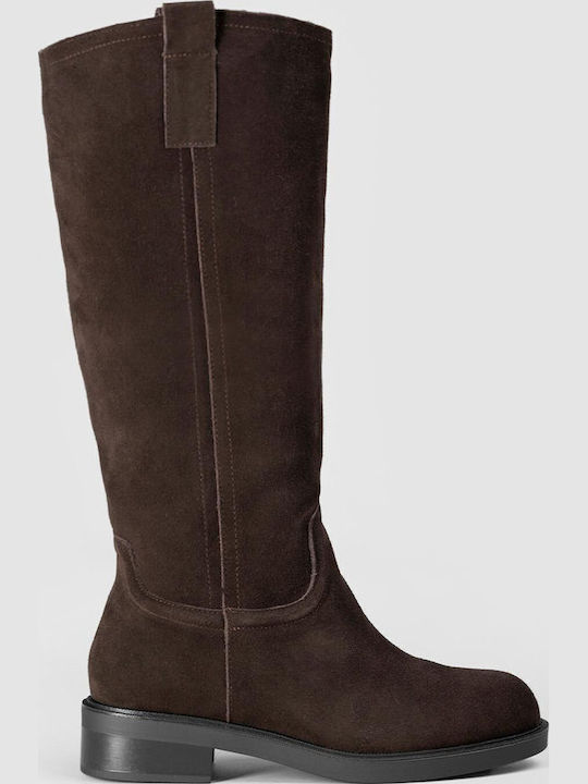 Leder Damenstiefel Braun