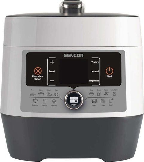 Sencor Multifunktionskocher 3500 W mit einem Fassungsvermögen von 5,5 l Weiß