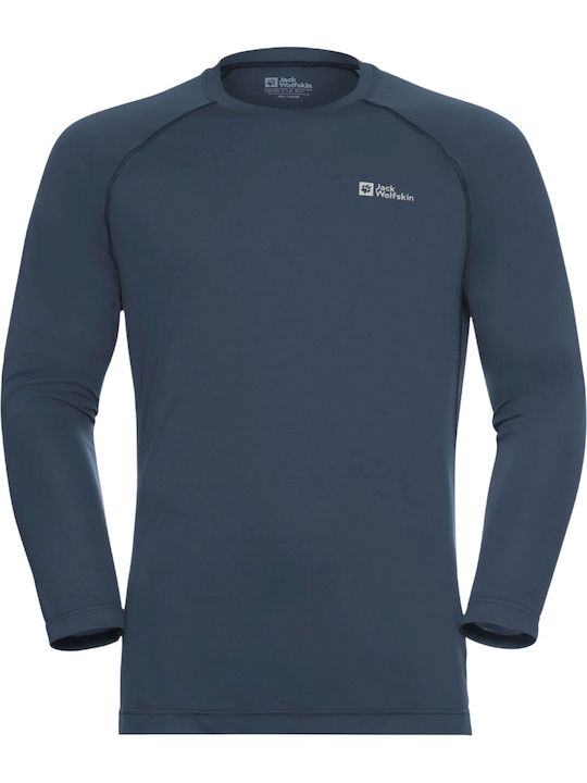 Jack Wolfskin Men's Thermal Long-Sleeved Shirt Blue
