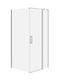 Cersanit Cabinet Duș Cu Ușă Glisantă 90x90x195cm Sticlă Transparentă Chrome