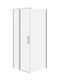 Cersanit Shower Cabin for Shower with Sliding Door 80x80x195cm Clear Glass