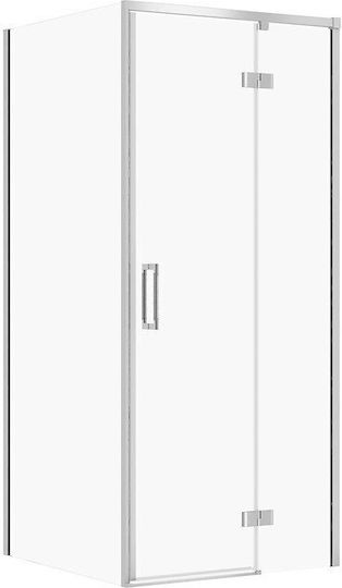 Cersanit Duschkabine mit Schiebetür 90x90x195cm Klarglas