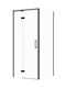 Cersanit Cabinet Duș Cu Ușă Glisantă 90x90x195cm Sticlă Transparentă Neagră