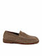 Wildleder Damen Faulenzer in Khaki Farbe
