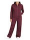 Burgundy Sweatpants Set