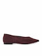 Pantofi balerini pentru femei Burgundy