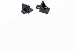 Canyon Plastic Shelf Brackets In Black Colour 13mm 50 Pieces