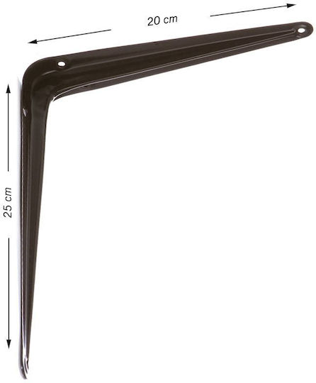 Dymo Metal Corner Shelf in Brown Colour 200x250mm
