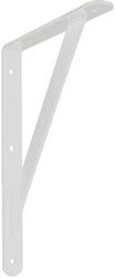 JetWorld Heavy-Duty Corner Shelf Made of Metal in White Colour 400x250mm