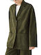 Access Long Women's Leather Blazer Khaki