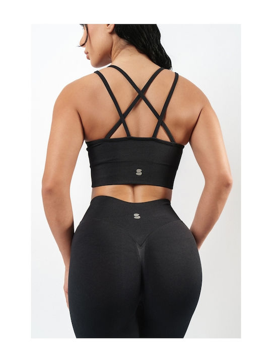 Sport-BH Seamless Schwarz Größe S Schwarz