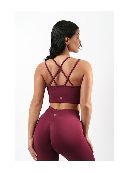 Sport-BH Seamless Burgundisch Größe S