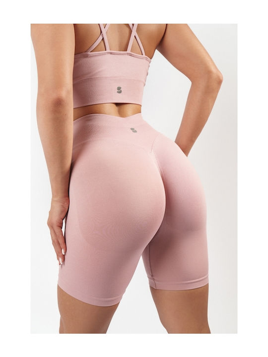 Bike Leggings Push Up Seamless Pink