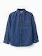 Kinderhemd Langärmelig Denim Blau
