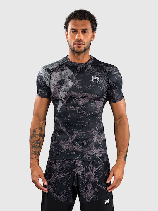 Venum Men's Short Sleeve Shirt VENUM-06385-109 for Jiu-Jitsu / MMA Black