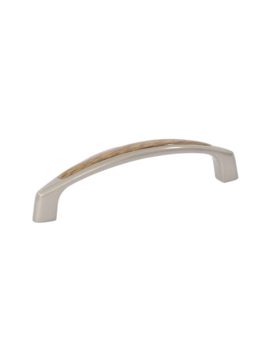 Domoletti Möbelgriff aus Holz & Metall Matt Nik 106mm (Lochabstände 96mm)