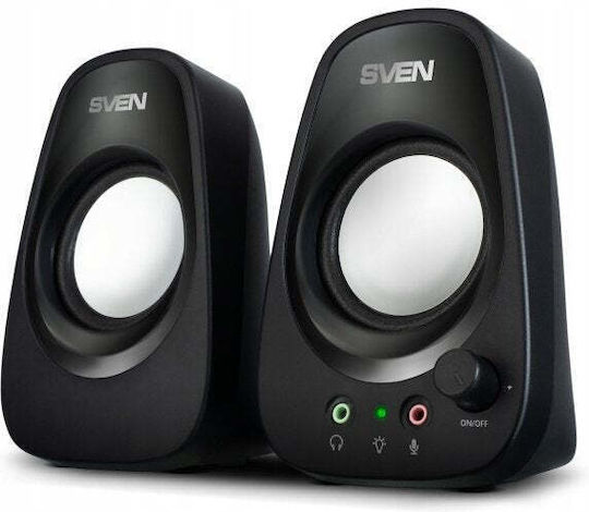 Sven 190 Ηχεία Υπολογιστή 2.0 με Ισχύ 6W Μαύρα