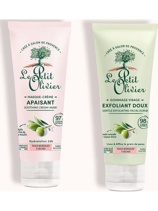 Le Petit Olivier Set Îngrijire Facială – Mască Cu Ulei De Măsline Și Scrub Cu Sâmburi De Măsline 2 X 75ml Le Petit Olivier Set Îngrijire Facială – Mască Cu Ulei De Măsline Și Scrub Cu Sâmburi De Măsline 2 X 75ml