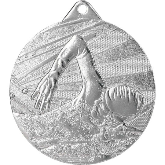 Tryumf Steel Silver Swimming Medal 50 Mm Mmc7450/s