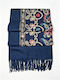 Damen Wollschal Blau