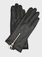 Black Women's Leather Touch Gloves