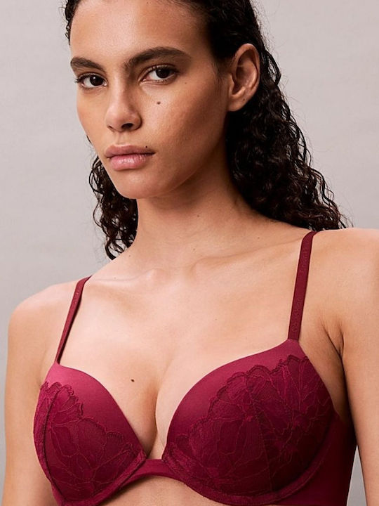 Balconette Schwarzer Büstenhalter Push Up mit Bügel