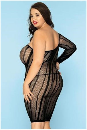 Ophelia's Dream Lingerie One-shoulder Fishnet Dress Queen 10p81173