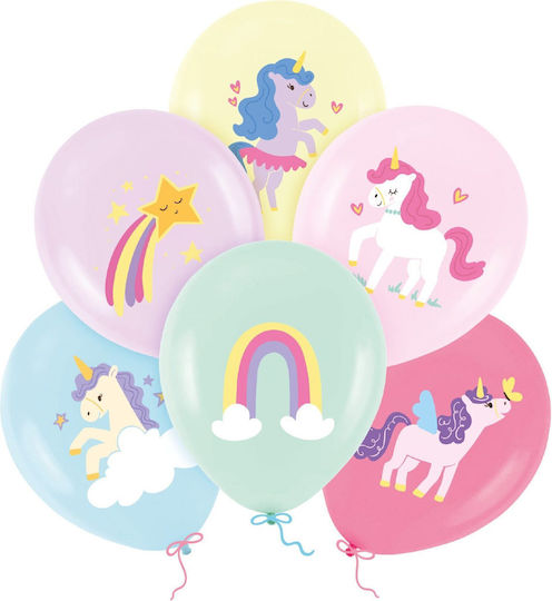 Latex Luftballons 30 cm Einhorn Verpackung 6 Stück