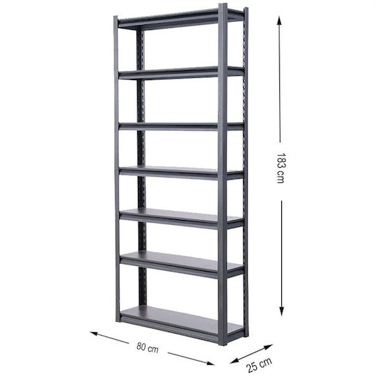 Marbo Sport Рафтове Dexion 80x25x183 см с 7 Рафта Обща Товароносимост 350 кг