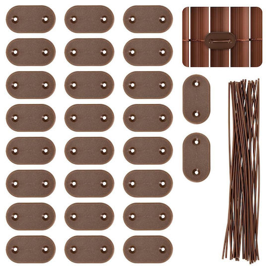Material De Construcție Pentru Garduri De Grădină Din PVC 3.4x2x15 Cm Maro
