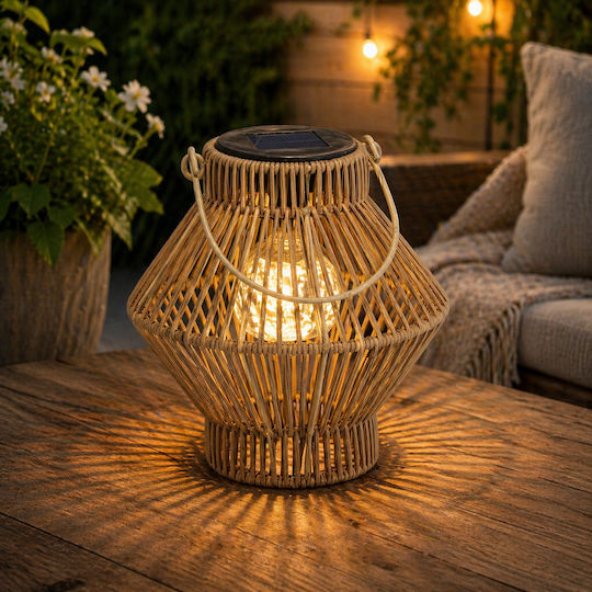 Lampă solară lanternă cu lumină alb cald