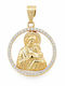 Daskalakis Kinder Amulett mit Jungfrau Maria aus 14K Gold 56160