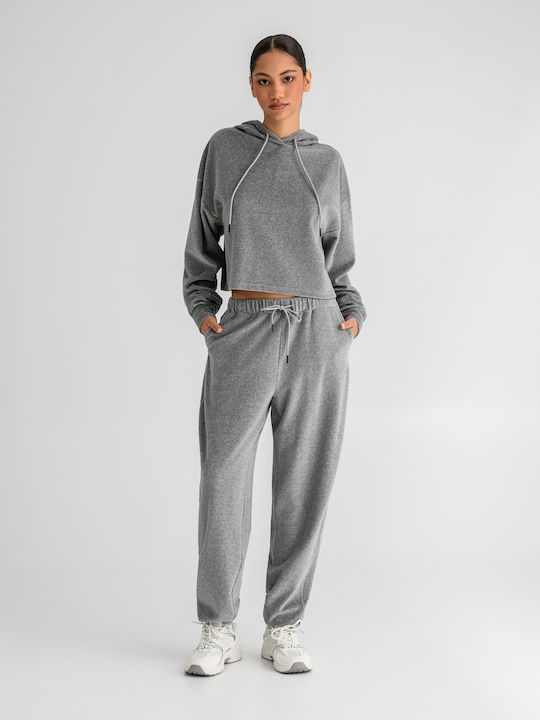 Sweatpants Jogger Velvet Grey Melange