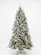 Weihnachtsbaum Dallas Schneeweiß 240cm mit LED-Beleuchtung