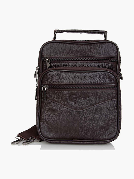 Herren Ledertasche Schulter / Crossbody Schwarz