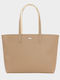 Damentasche Tote Beigefarbe