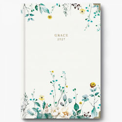 adBook Grace C Agendă zilnică B5 2027 17x25cm