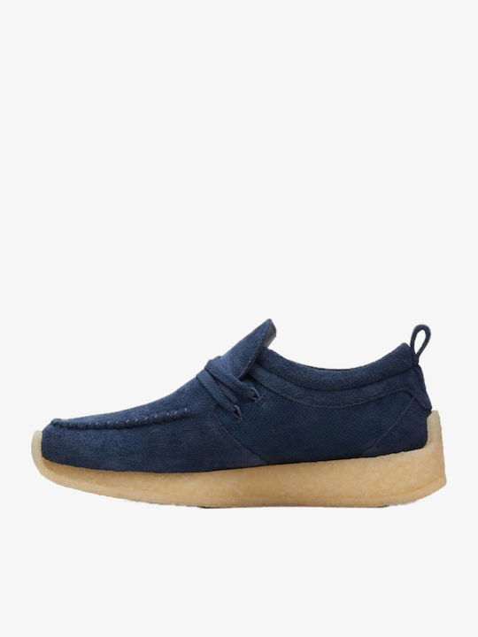Ronnie Fieg Кожени Мъжки Мокасини в Син Цвят