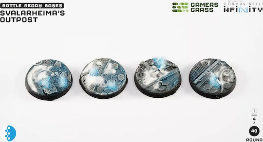 Gamers Grass Infinity Svalarheimas Outpost Rundbasis für Miniaturen 40mm 4 Stück