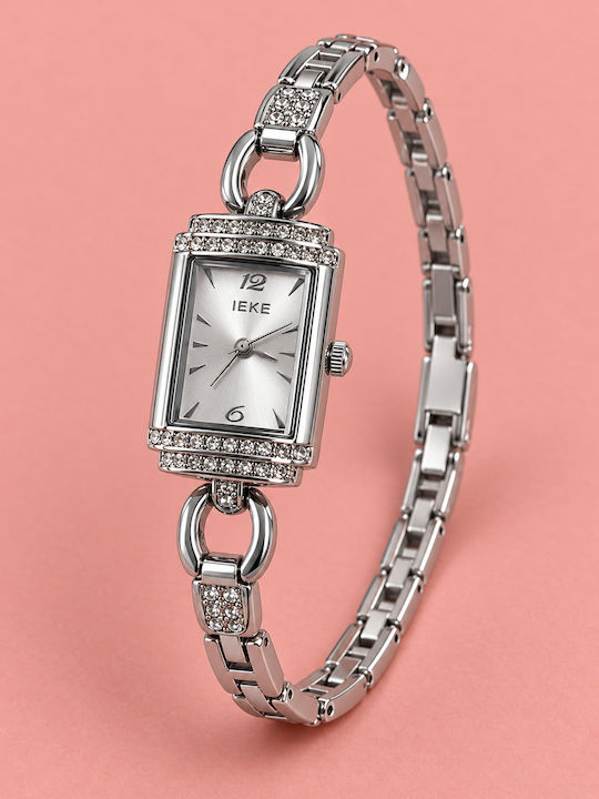 Ieke Damenuhr Batterie mit Silber Metallisch Armband