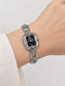Ieke Damenuhr Batterie mit Metallarmband Silber/Schwarz IEKE-Uhr-Silber-Schwarz-Link-001