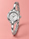 Ieke Damenuhr Batterie mit Silber rostfreiem Stahlarmband IEKE-WATCH-SILBER-WEISS-WAVE-001