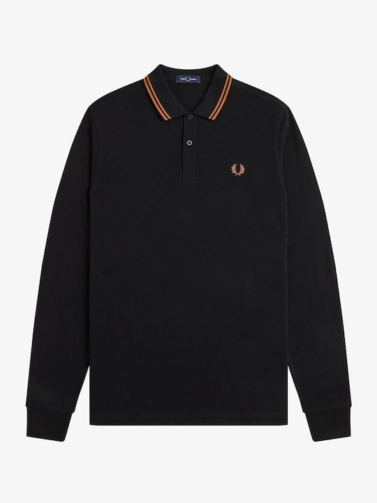 Fred Perry Polo Μπλούζα Μακρυμάνικη Black Marma...