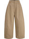 Damen Stoffhose in Baggy Bein Stil Petrified Oak