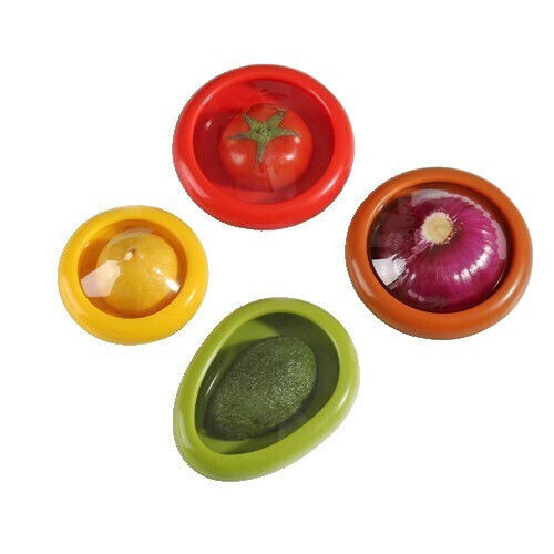 Set 4 recipiente pentru depozitarea legumelor proaspete Flippy portabile etanșe cutii anti-oxidare 4 forme diferite legume fructe culori diferite Set 4 recipiente pentru depozitarea legumelor proaspete Flippy portabile etanșe cutii anti-oxidare 4 forme diferite legume fructe culori diferite