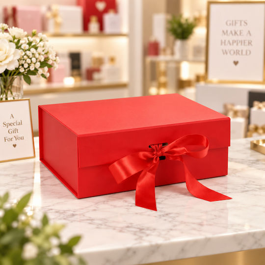Galifas Red Paper Gift Box 20x8x18.2cm