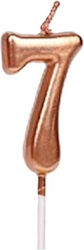 Lumânare De Tort Flippy Număr 7 Design Petrecere 4.5 X 2.5 Cm Parafină Rose Gold Lumânare De Tort Flippy Număr 7 Design Petrecere 4.5 X 2.5 Cm Parafină Rose Gold
