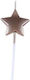 Cake Kerze Flippy Stern Modell Party 8.5 x 3.2 cm Rosa Gold
